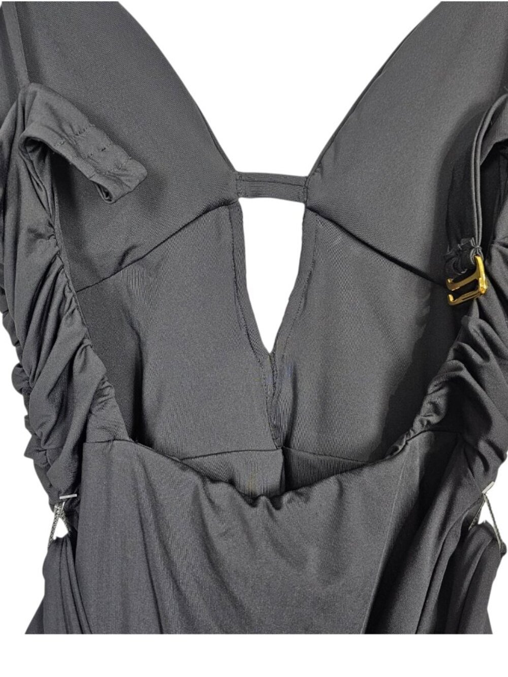 BECCA by Rebecca Virtue Garden of Eden 3D Flower One Piece Swimsuit New Black L - Picture 6 of 9